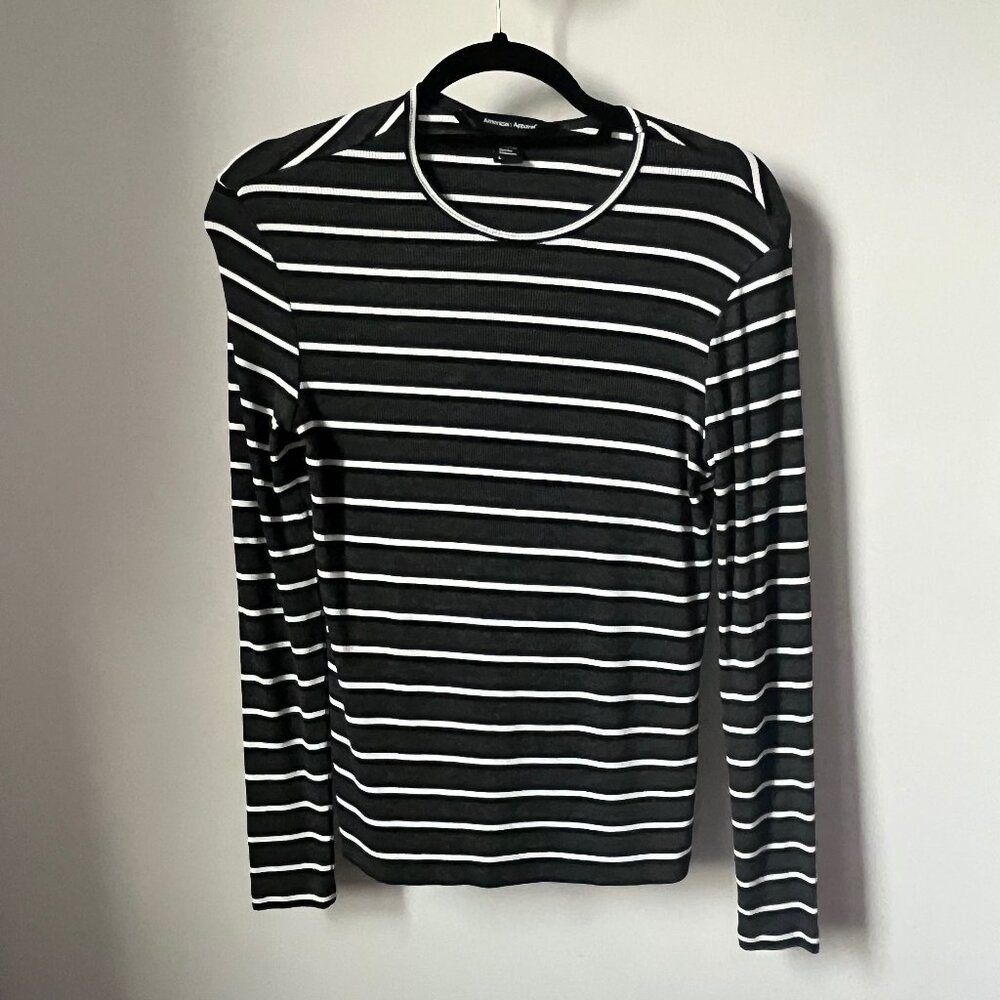 Skater American Apparel Striped Long sleeve tee